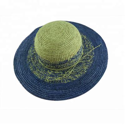 China Custom Character Color Raffia Straw Ladies Church Waterproof Bowler Hat Beach Sun Hat for sale