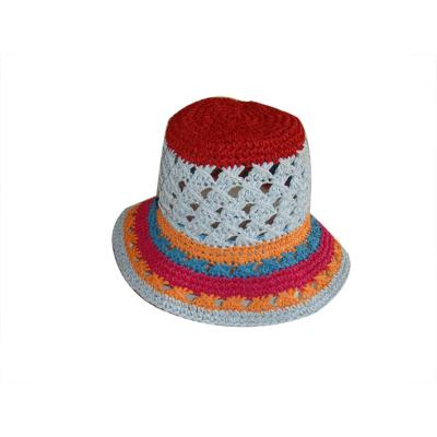 China Cheap Sun Protection Character Wholesale Cute Baby Crochet Straw Beach Hat Mini Straw Hat for sale