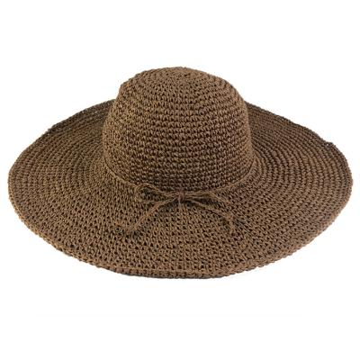 China Fashion Character Hook Thrower Sun Visor Hat For Women Classic Custom Design Lady Wholesale Sun Paper Rope Straw Hats Hats for sale