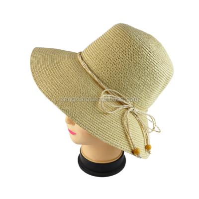 China Character Fashion Promotional Bucket Straw Hat Paper Material for sale