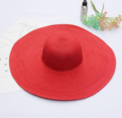 China Summer Women Seaside Sun Hat Beach Foldable Hat Large Summer Women Character Travel Felt Hat Soft Oversized Straw Hat for sale