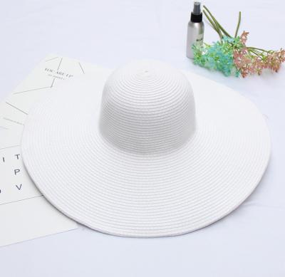 China Sun Large Foldable Straw Hat Seaside Summer Women's Character Travel Beach Felted Hat Soft Oversized Hat for sale