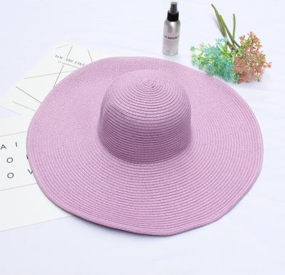 China Foldable Character Travel Ladies Beach Hat Seaside Sun Straw Hat Large Brim Summer Soft Oversized Wide Brim Hat for sale