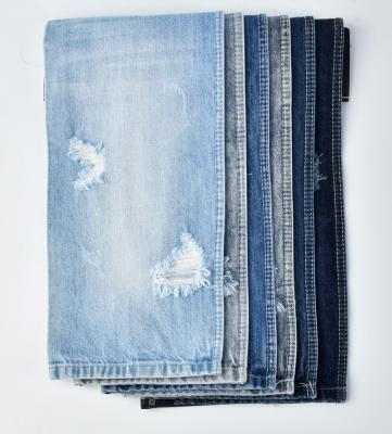 China Dark Blue 100% Cotton Denim Fabric Shrink-Resistant For High Quality Jeans Jeans Cloth for sale