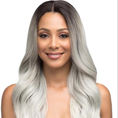 China Big Hair Straight 100% Changed Hair Wave Set Head Synthetic Hair Wigs Headband Lace Front Wig for sale