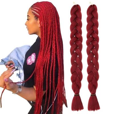 China 165G Synthetic Elephant Hair Braiding Hair Elephant Burgundy Purple Burgundy Pink Blue Black Colored Gray Rainbow Synthetic Hair Extensions For Crocheting Jumbo Braididng Hair for sale