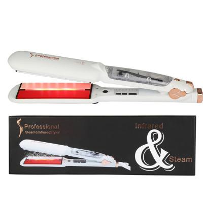 China Infared Infrared And Flat Hair Straightener Steam Iron Professional Straight Hair Straightener New for sale