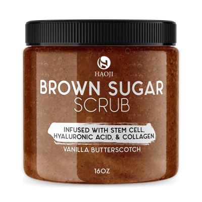 China Exfoliator Private Label Skin Care Face Scrub Women Brown Sugar Body Scrub for sale