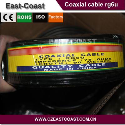 China rg6u ECA4.4013 75 ohm black coaxial cable for sale