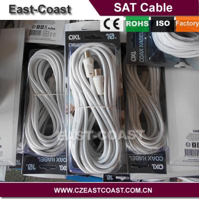 China TV Set 3C2V Coaxial Satellite Cable 9.5mm Male To Male for sale