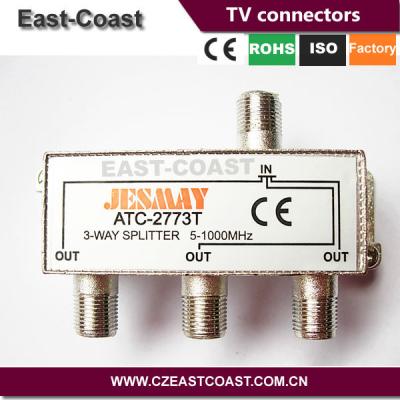 China 3way Coaxial RF Splitter TV Satellite Coax Signal 5-1000MHZ for sale