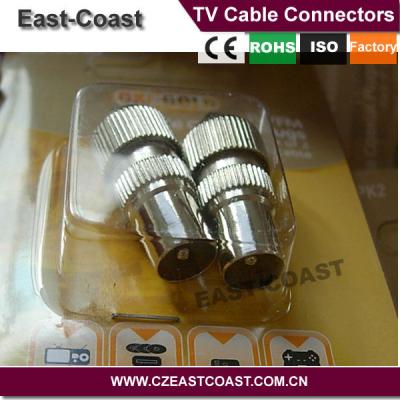 China RF Antenna CATV TV FM Coaxial Cable PAL Male Jack Plug Connector Adapter for sale