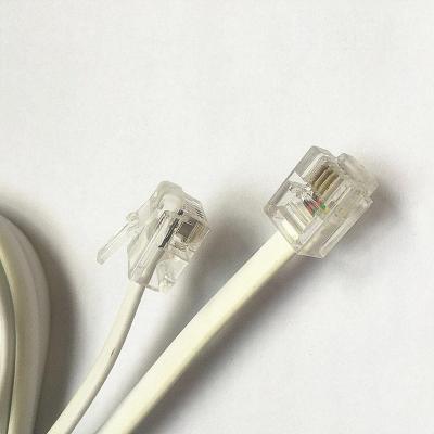 China COPY Most Popular Flat Telephone Cable RJ11 4p4c 6p6c 6p4c RJ9 Connector Telephone Cord Cable for sale