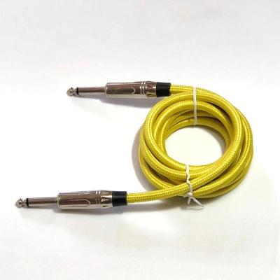 China Mono Speaker 6.35mm Plug To 6.35mm 1/4 Mono Jack Braided Microphone Cable 100m for sale