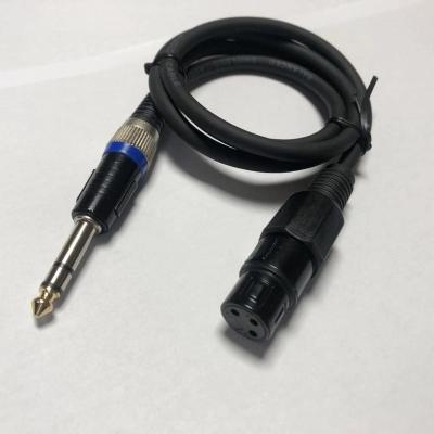 China 6.35mm 1/4 stereo trs speaker to female XLR plug microphone cable for sale