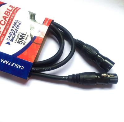 China Microphone 3 Pin Female XLR To Male XLR Cable Microphone Cable for sale