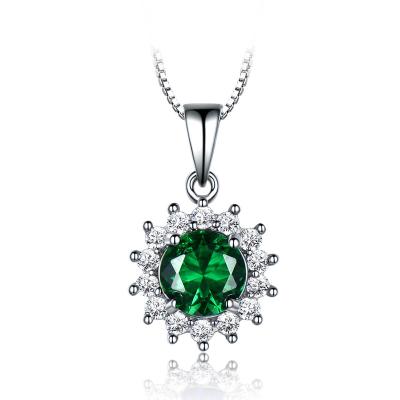 China Full Love Hot Selling Personalized Custom Crystal Pendant S925 Sterling Silver Necklace For Ladies for sale