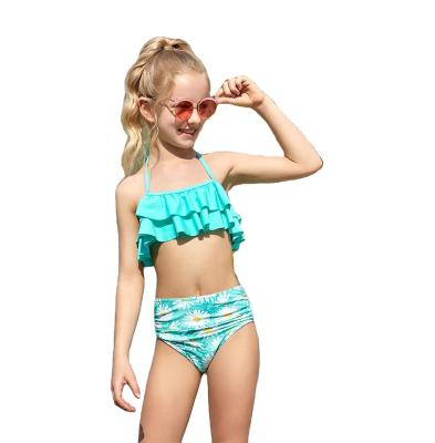 China 2021 new design child custom fashion bikini swimwear antibacterial girls kids tankini swimwear for sale