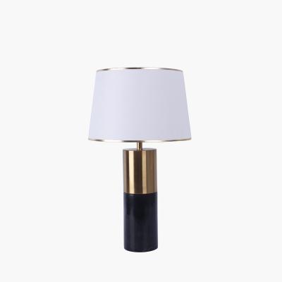 China New Traditional Article Nordic Contracted Modern Marble Living Room Bedroom Sample Room Iron Table Lamp for sale