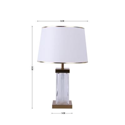 China Traditional Luxury Glass Table Lamp For Hotel Bedroom Bedside Modern Decoration Glass Desk Light for sale