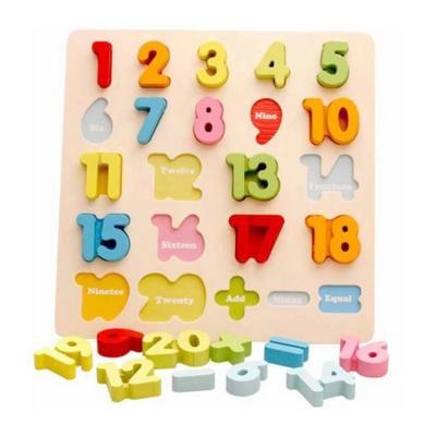 China Free sample cartoon toy free sample children 3d letters 26 early montessori number educational arabic wooden puzzle for sale