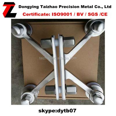 China 304/316 stainless steel 304 stainless steel non-magnetic glass spider factory sale 200mm and hex nuts accessories for sale