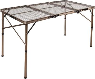 China OEM Contemporary Outdoor Picnic Table Map Table Adjustable Height Folding Camping Grill Table for sale