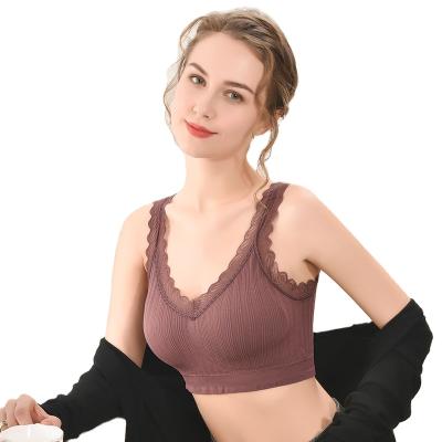 China Beautiful Back Unrimmed Yoga Vest Breathable Running Underwear Seamless Hollow Out Shockproof Bra for sale