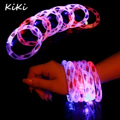 China Dancing >>>2017 Hot New Environmental Friendly LED Gift Multicolor Flashing Wristband Light Bracelet For Party Bar Halloween Christmas for sale