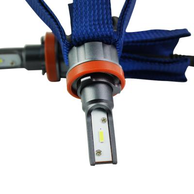 China High lumen fanless led headlight 12v h4 h7 H8 H13 9004 Fanless car accessories 9005 9006 9012 led headlight bulb wholesale price for sale