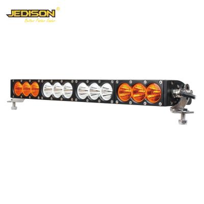 China Instant Available Multi Color Single Array LED Flood Spot Controller 12V 120w 22inch Amber White Light Bar for sale