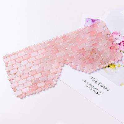 China Natural Stone Rose Quartz Jade Beauty Tool Wholesale Eye Massager EYE Factory Skin Care Mask for sale