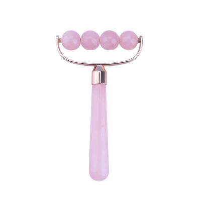 China Portable/Handheld New Arrival Ball Massage Beauty Natural Facial Massager Factory Rose Quartz Jade Roller for sale