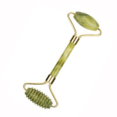 China Massage Stick Roller Best Selling Spikes Green Jade Crystal Stone Roller For Anti Wrinkle Face Massager Jade Roller For Face for sale