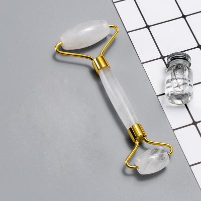 China High Quality Manual Quartz Facial Tool Quartz Jade Roller For Face Anti Aging Clear White Massage for sale