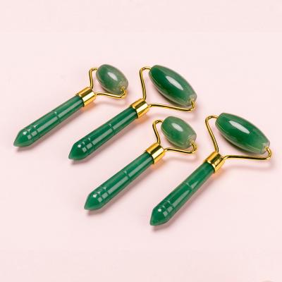 China Natural Stone Metal Rose Jade Face Lift Rollers for Face Massage and Hand Massage for sale