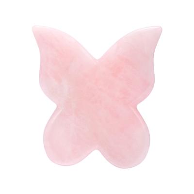 China China factory seller portable/handheld supply mounted butterfly shape jade gua sha stone gua sha tool for face massage for sale