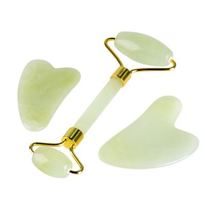 China Free sample face high quality jade roller gua sha xiuyan set for face massage for sale