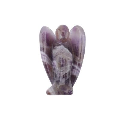 China Angel Figurines China Amethyst Peace Angel Pocket Figurines Angel Healing Crystal Statue Carved for sale