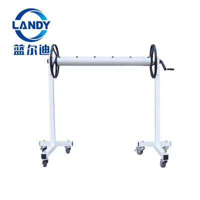 China Aluminum Alloy Above Ground Solar Aluminum Telescopic Reel Height Adjustable Swimming Pool Cover Roller Crank Pit for sale