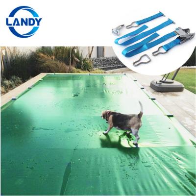 China 100% PVC Coated Polyester Swimming Pool Winter Cover Tube Solid PVC Coating, Clean Safety PVC Swimming Pool Cover for sale