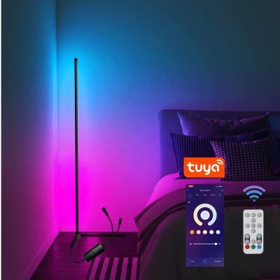 China Alexa App Controlled Music Sync LED Remote Modern Stand Tripod Corner Floor Lamp RGB CE Rohs Lighting & Circuits / 1.1 Modern Design for sale