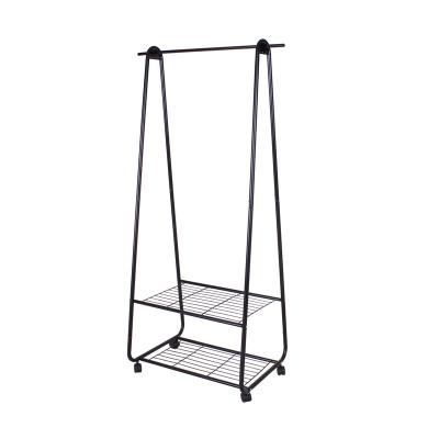 China Durable Heavy Duty 2 Tier Portable Metal Hanging Garment Clothes Rack for sale