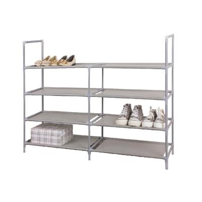 China Cheap living room shoe rack shelf nonwoven double rows shoe rack for shoe rack display for sale