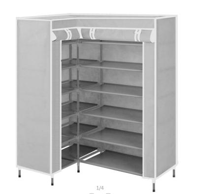 China Portable Folding Cloth Corner Wardrobe (Other) European Style Adjustable Classic Design for sale