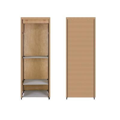 China Easy Assemble Small Portable Steel Pipe Non Woven Fabric Wardrobe Closet For Clothes for sale