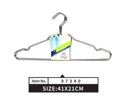 China SHOW Amazon Steel Stainless Steel Clothes Chromate Treatment Metal Wire Hanger for sale