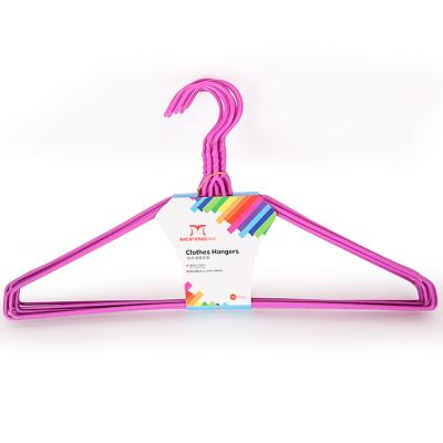 China Save Space Eco - Friendly PE Coated Steel Wire Hanger For Laundry Use for sale