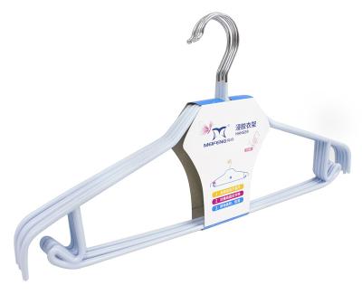 China Non-slip PVC Coated Multi Shoulder Trouser Hanger Pants Hanger for sale