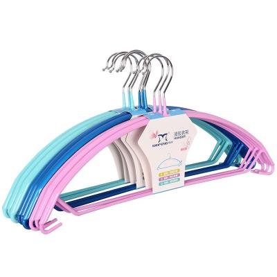 China Non Slip Hangers Factory Wholesale Non Slip PVC Coated Metal Coat Hanger for sale